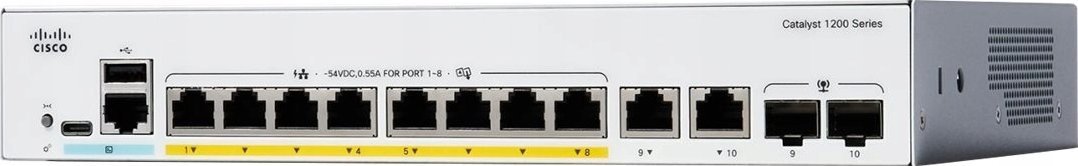 Switch Cisco Cisco C1200-8FP-2G łącza sieciowe Zarządzany L2/L3 Gigabit Ethernet (10/100/1000) Biały