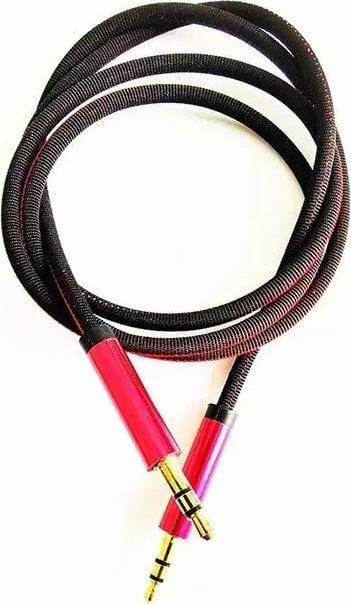 Mocco Textile Premium AUX Cable 3.5 mm -> 3.5 mm 1m Red