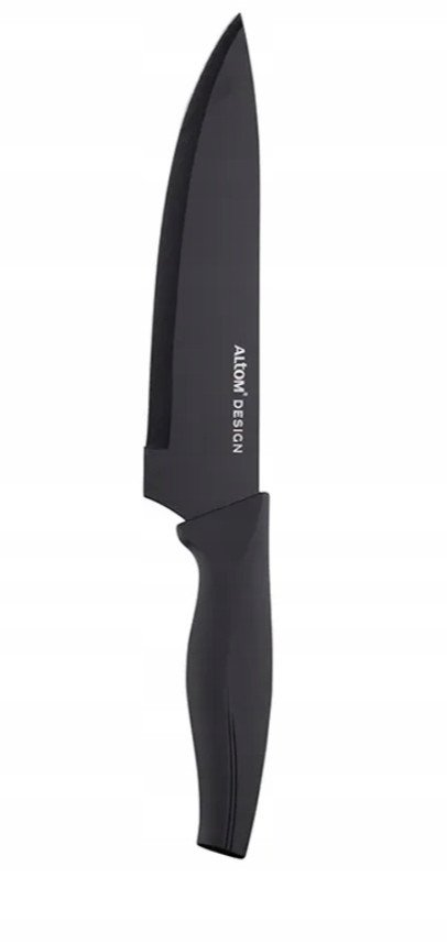 Nóż kuchenny 32 cm stalowy do mięs i warzyw z powłoką non-stick