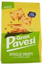 Gran Pavesi Krakersy Sfogle Limonka i Pieprz 150g -