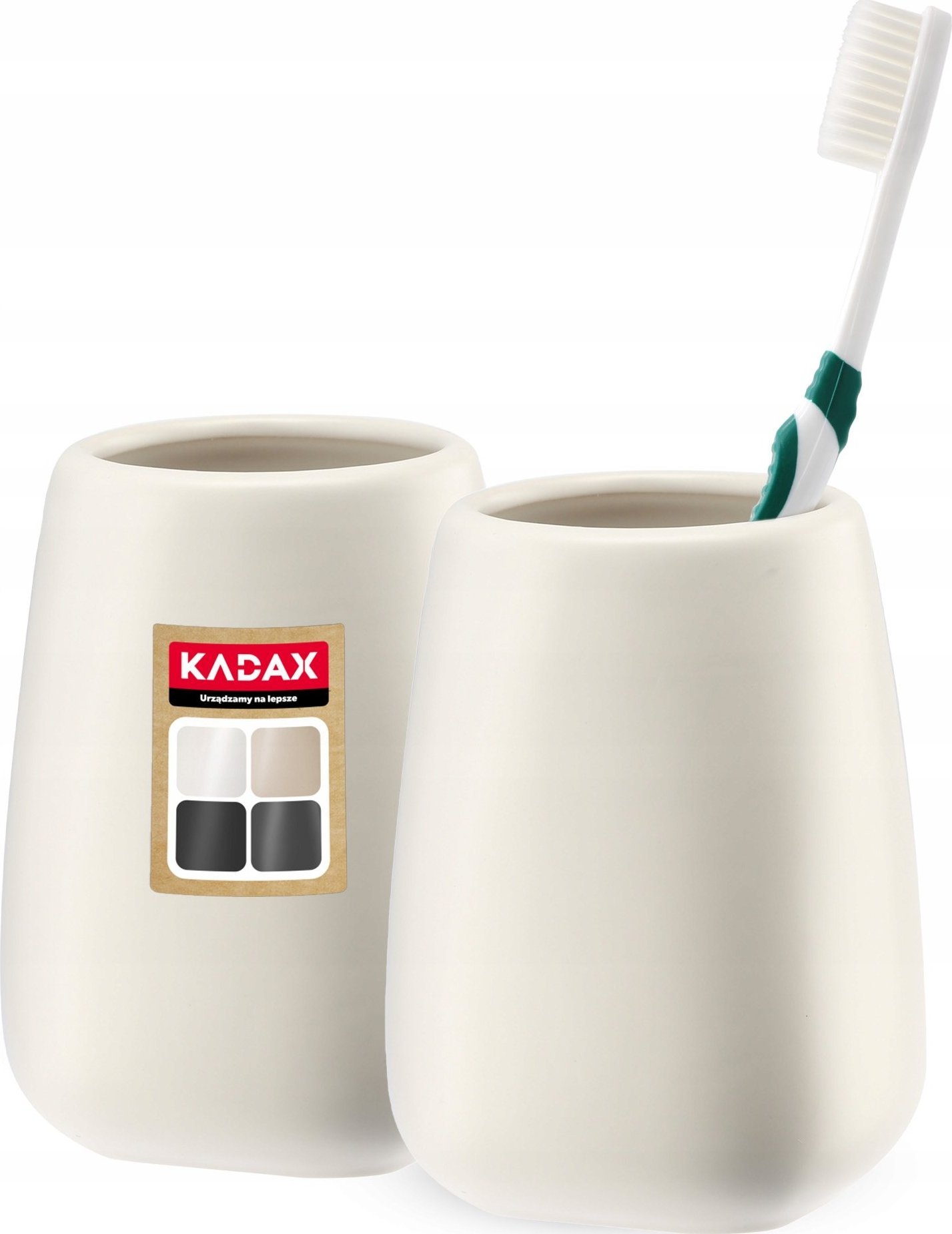 Kadax KADAX Kubek Pojemnik Na Szczoteczki Zestaw 2szt