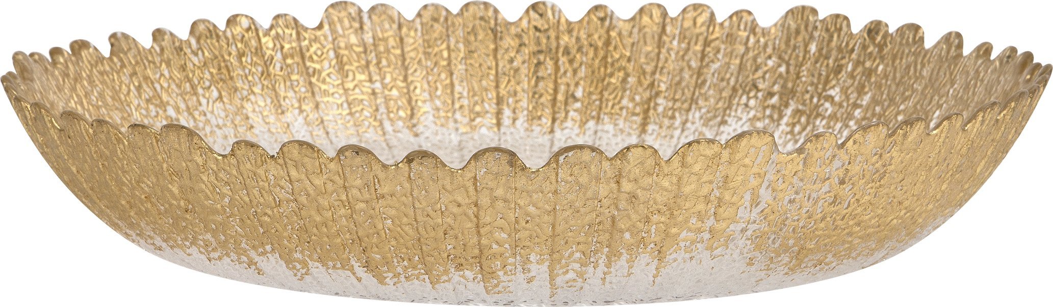 Art-Pol Misa szklana ozdobna złoty rant 33 cm
