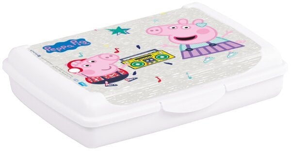 Partikas uzglabasanas trauks deco-click-box mini 0 5L Olek "Peppa Pig" 17x13x3 5cm balts 4052396121988