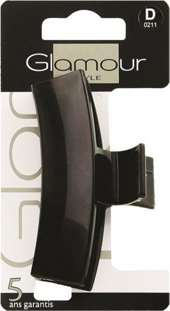Glamour GLAMOUR_Klamra do spinania włosów podłużna Czarna