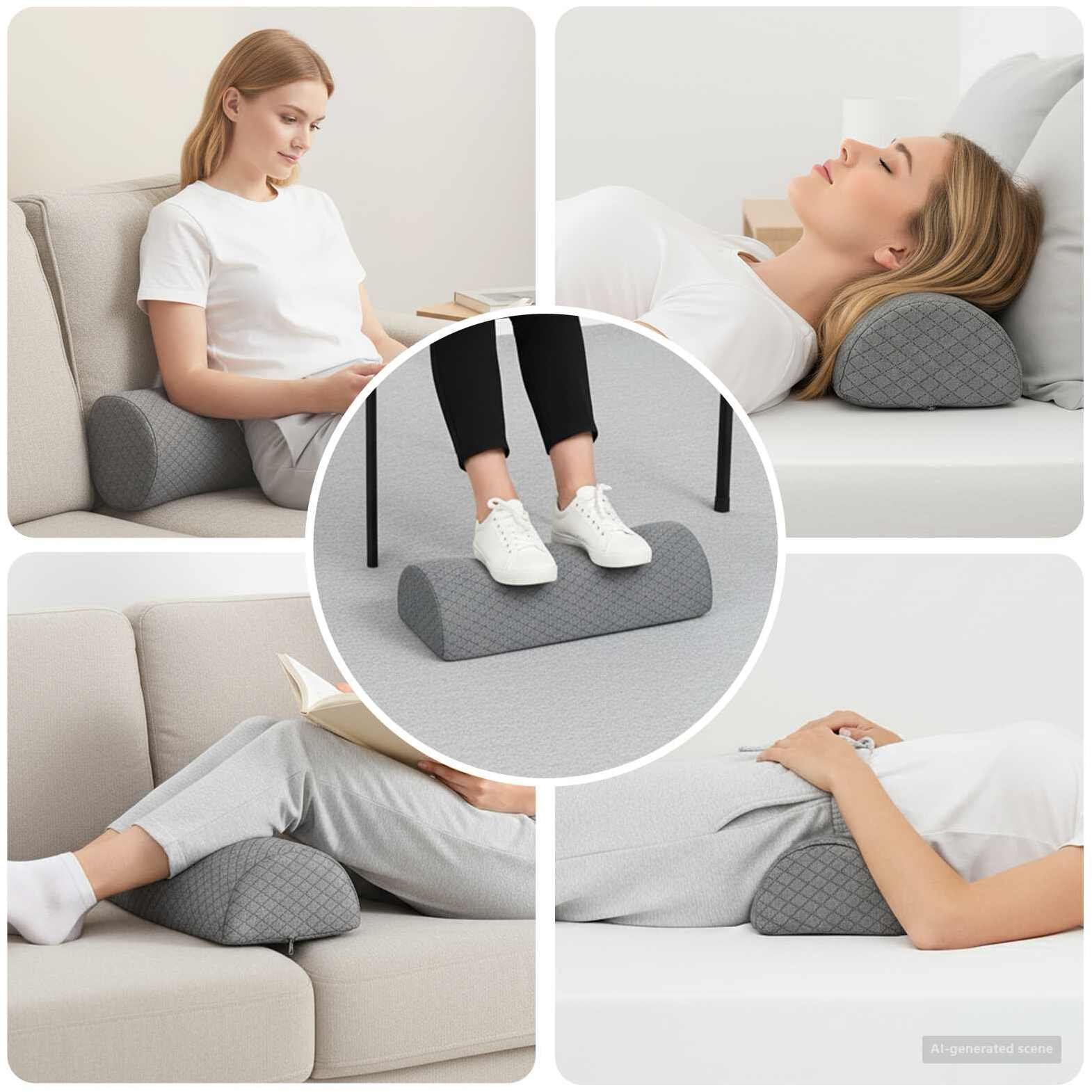 vidaXL Poduszka na nogę Geometryczny Szary