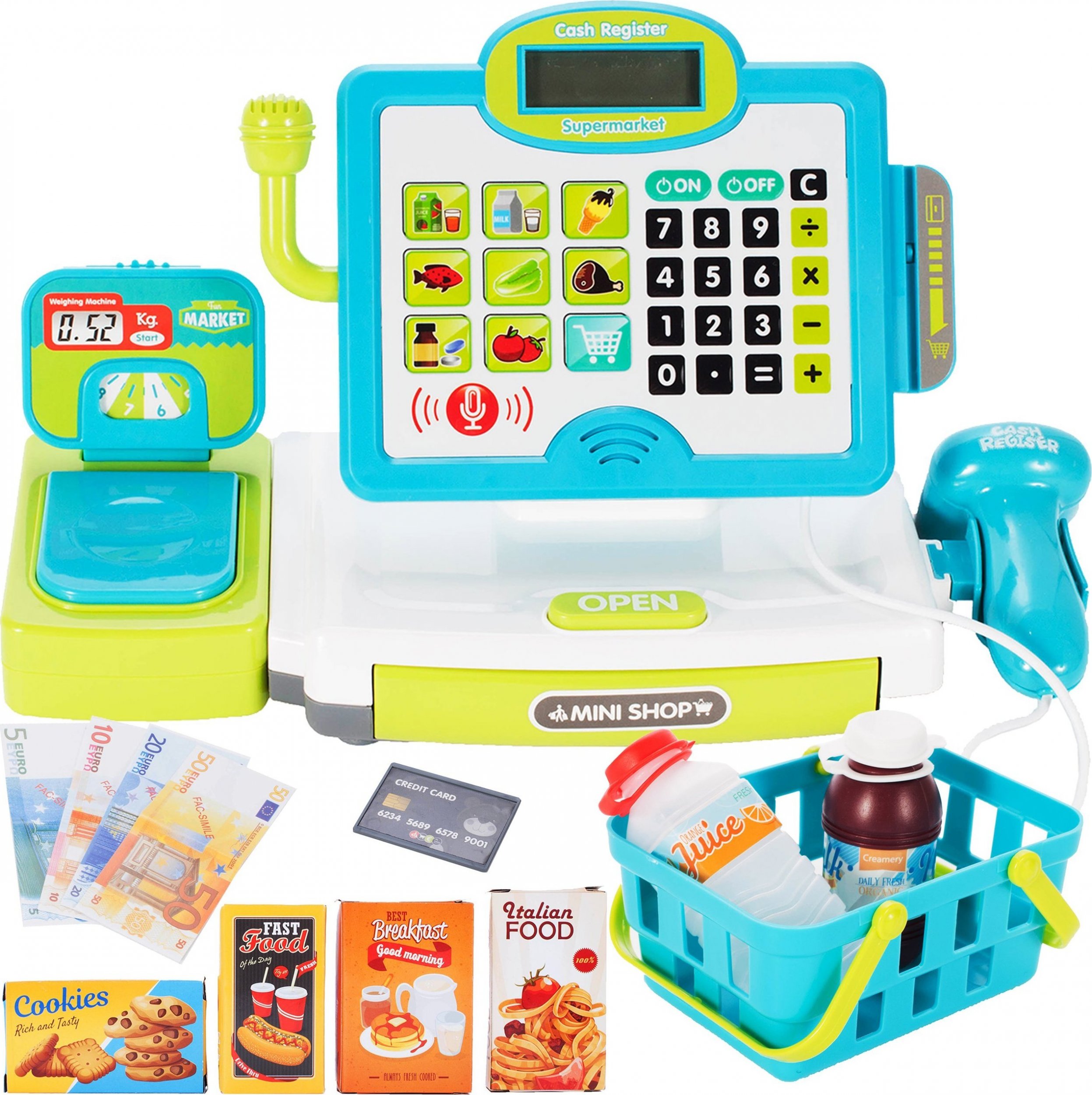 MalPlay KASA SKLEPOWA FISKALNA DOTYKOWA SKANER KOSZYK