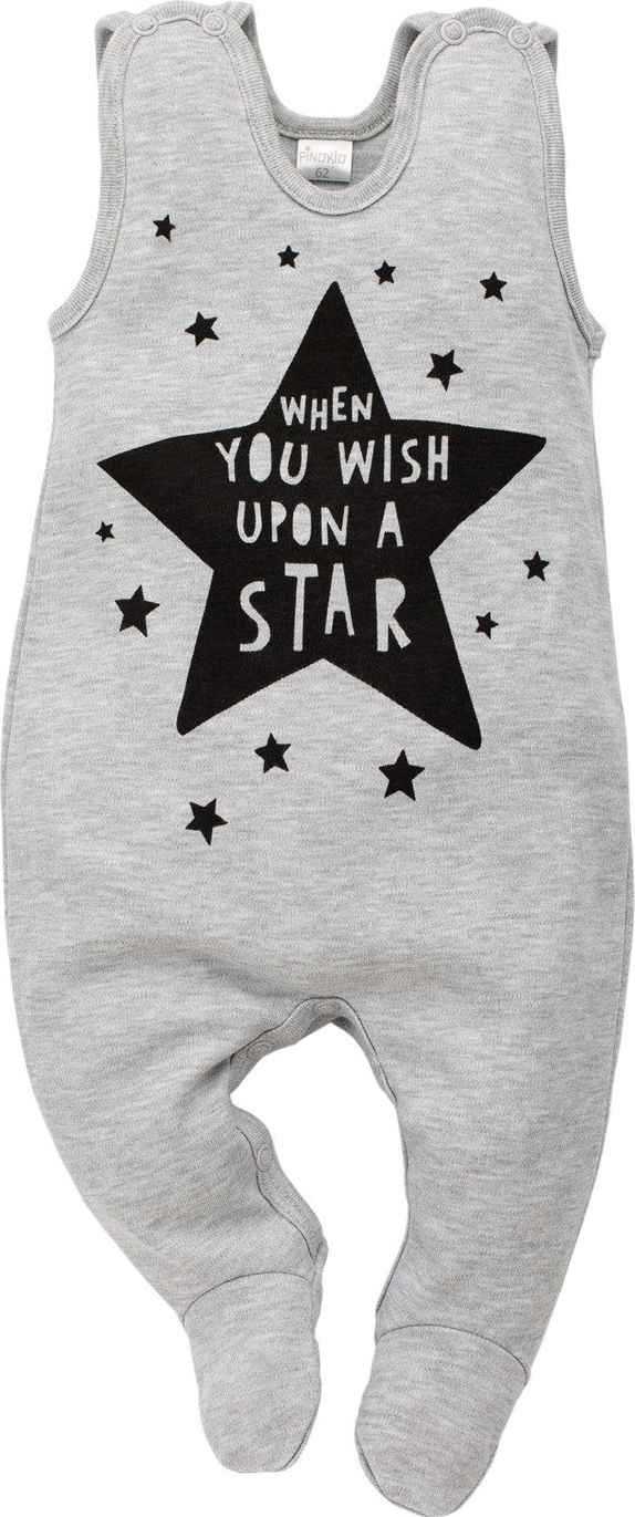 PINOKIO Śpiochy niemowlęce Happy Day Pinokio szare 56