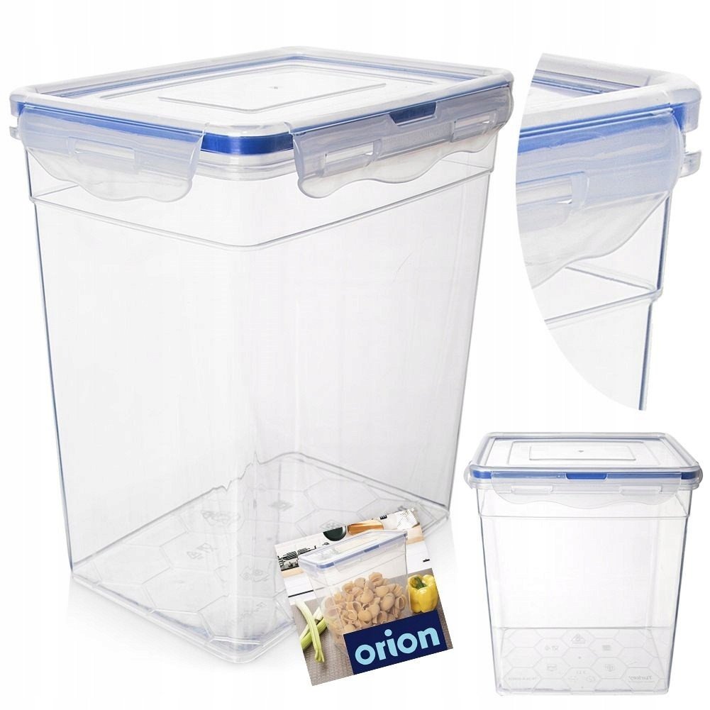 Pojemnik PLASTIKOWY na żywność z pokrywką i uszczelką 3L ORION 127179