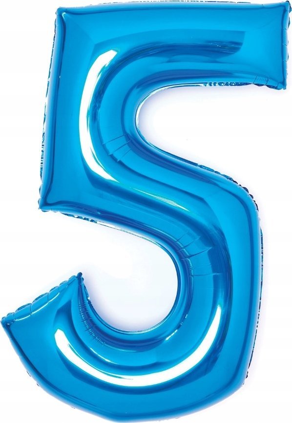AMSCAN Balon foliowy cyfra 5 niebieska 52x66cm 9914055