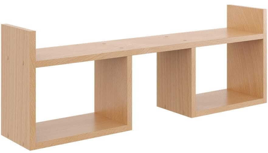 Półka wisząca, minimalistyczna, 90x18x32 cm, buk, mat