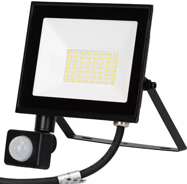 Naświetlacz 30W 2700lm halogen LED z czujnikiem PIR 6500K zimny IP65