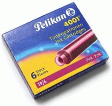 Pelikan Naboje krĂłtkie TP/6 rĂłĹĽowe