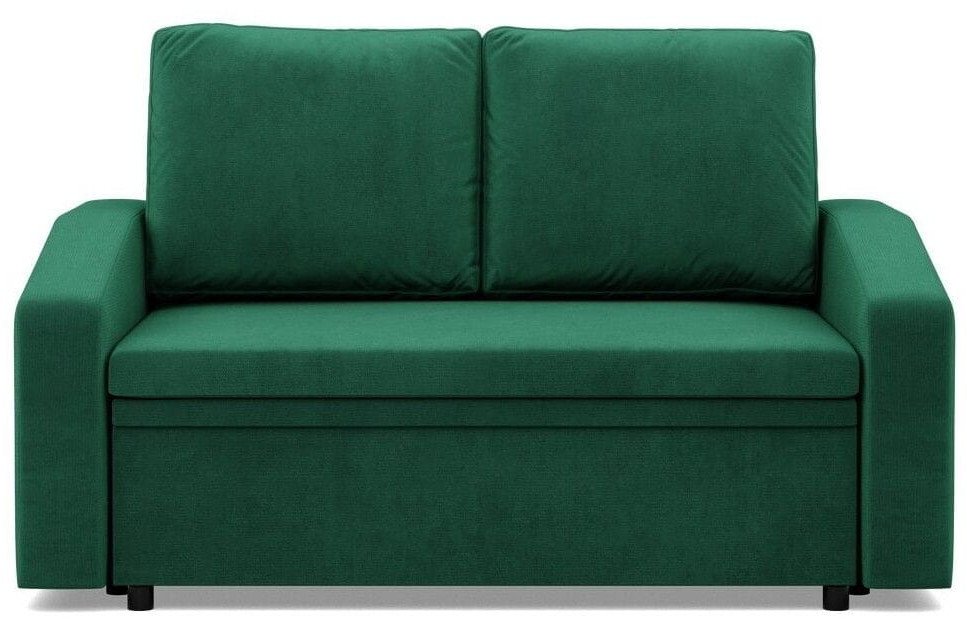 Sofa z funkcją spania, BLOM, velvet, 148x87x90 cm, butelkowa zieleń
