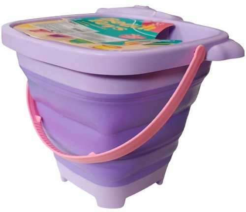 Składane Wiaderko Silikonowe Jednorożec Plażowe Różowe