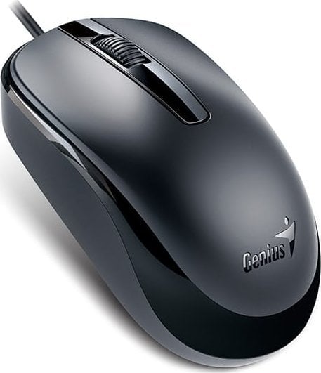 Mysz przewodowa, Genius DX-120, czarna, optyczna, 1200DPI, USB-C