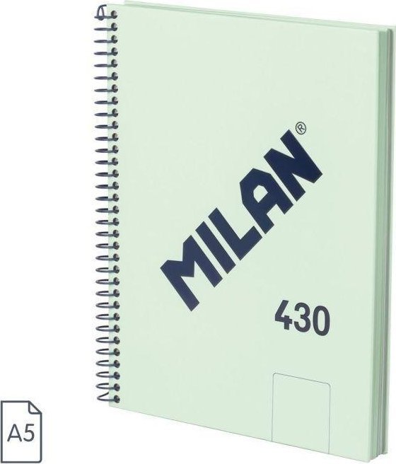 Zeszyt na spirali A5/80K gładki 1918 zielony MILAN