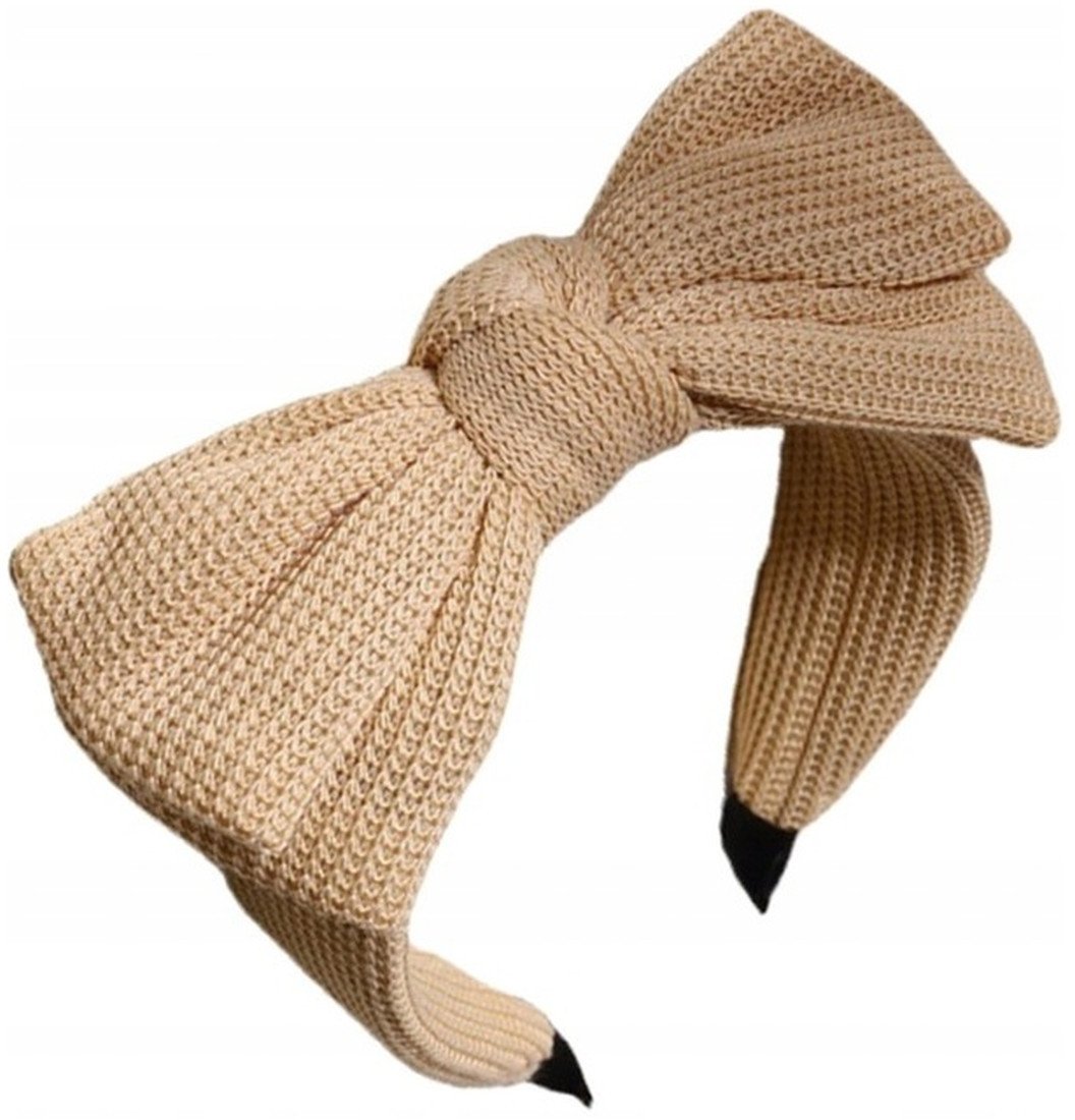 Ecarla Opaska do włosów Simple KOKARDA Beżowa beżowa (02)