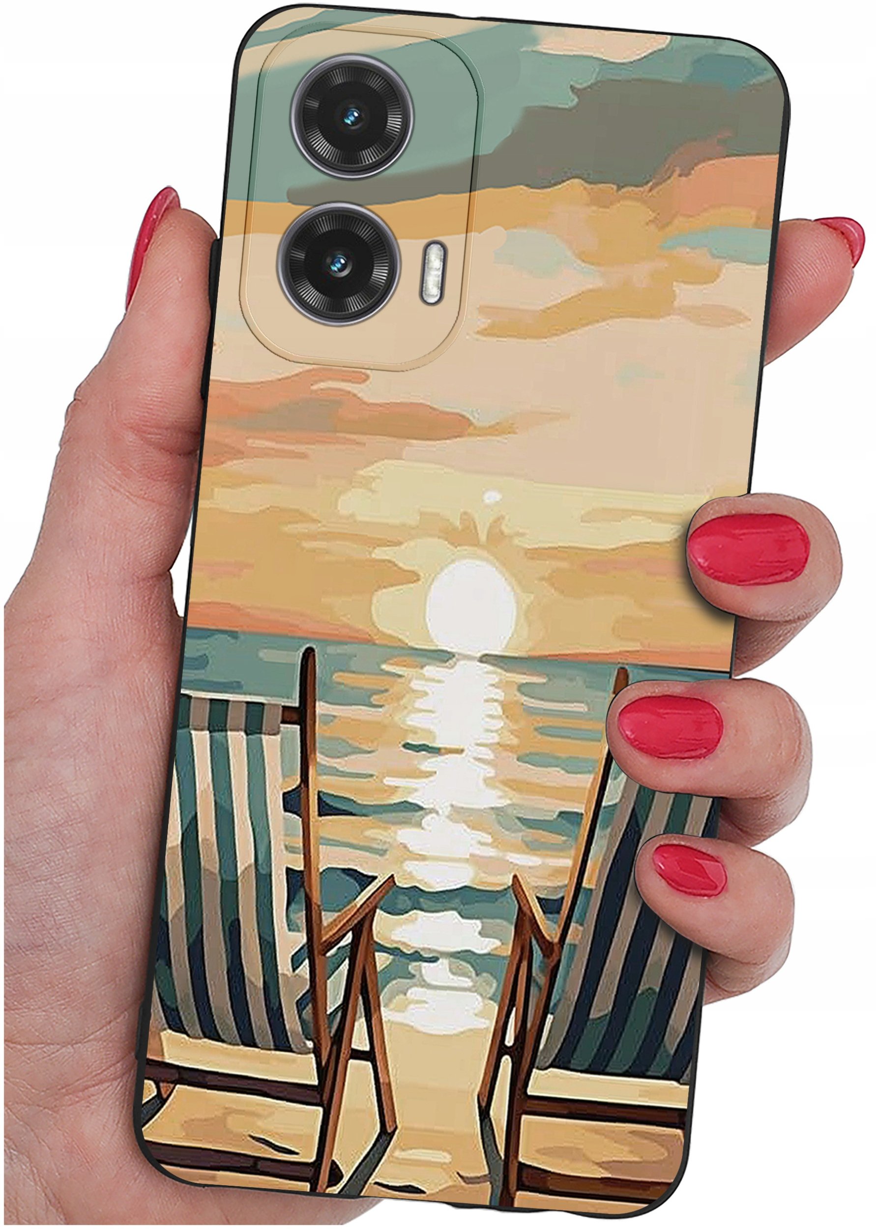 Etui do Motorola Moto G35 5G WZORY |SILIKONOWE MATT CASE + SZKŁO 9H