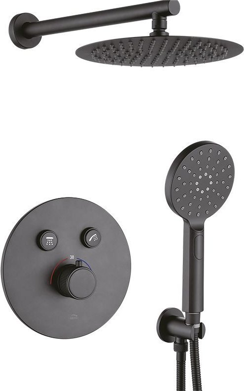 Zestaw prysznicowy Laveo LAVEO Volumo - komplet natryskowy z baterią podtynkową termostatyczną