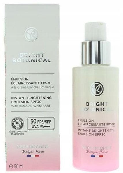Yves Rocher, Bright Botanical, Instant Brightening, Emulsion, For Face, SPF30, 50 ml Unisex