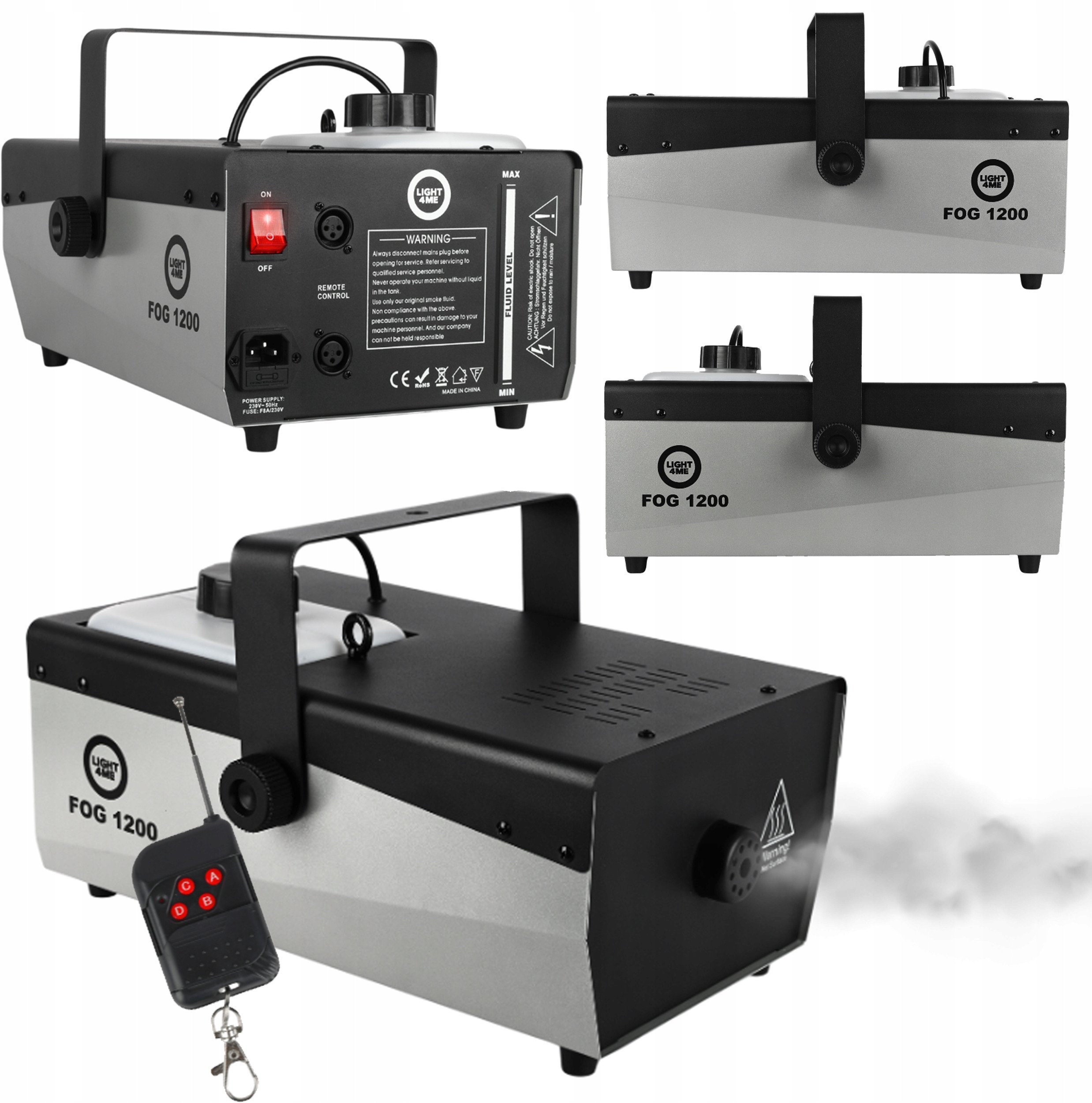 LIGHT4ME FOG 1200 V2 wytwornica dymu mgły pilot bezprzewodowy