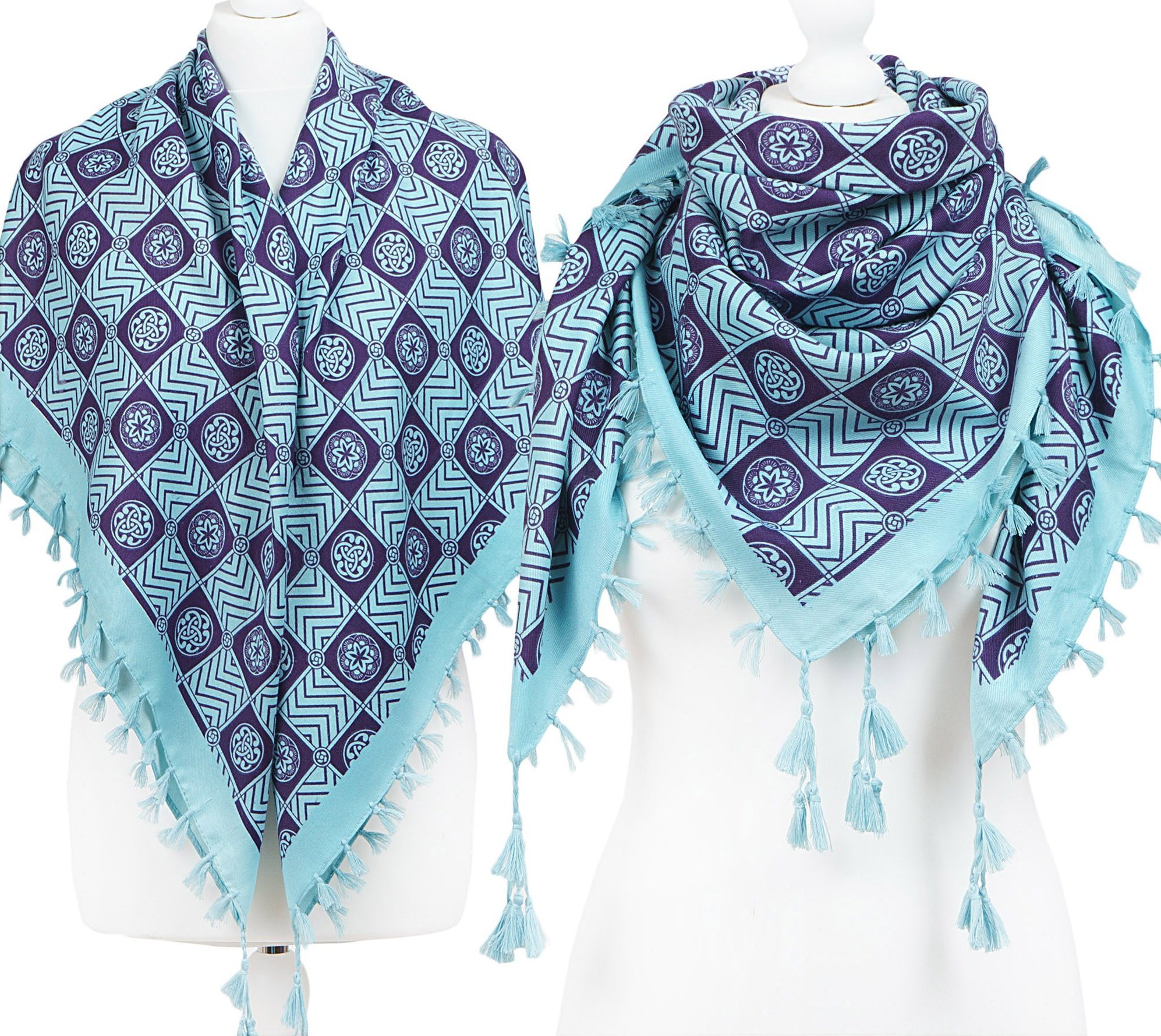 Aleszale Duża Folkowa Chusta Apaszka Ludowa Góralska Etno