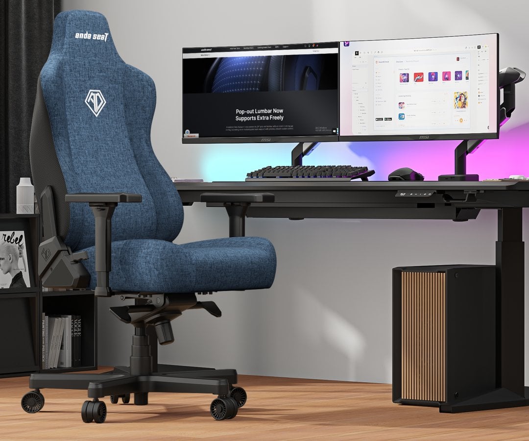 Fotel Anda Seat Fotel gamingowy materiałowy Kaiser 3E XL Light Blue Fabric