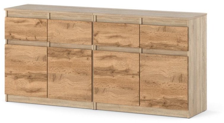 Komoda Nowoczesna Dąb Sonoma 160cm Szafka Sypialnia Dąb Sonoma Dąb Wotan
