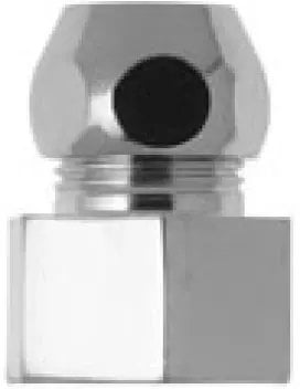 CHROME PLATED NUT WITH WASHER 3/8X10 MM