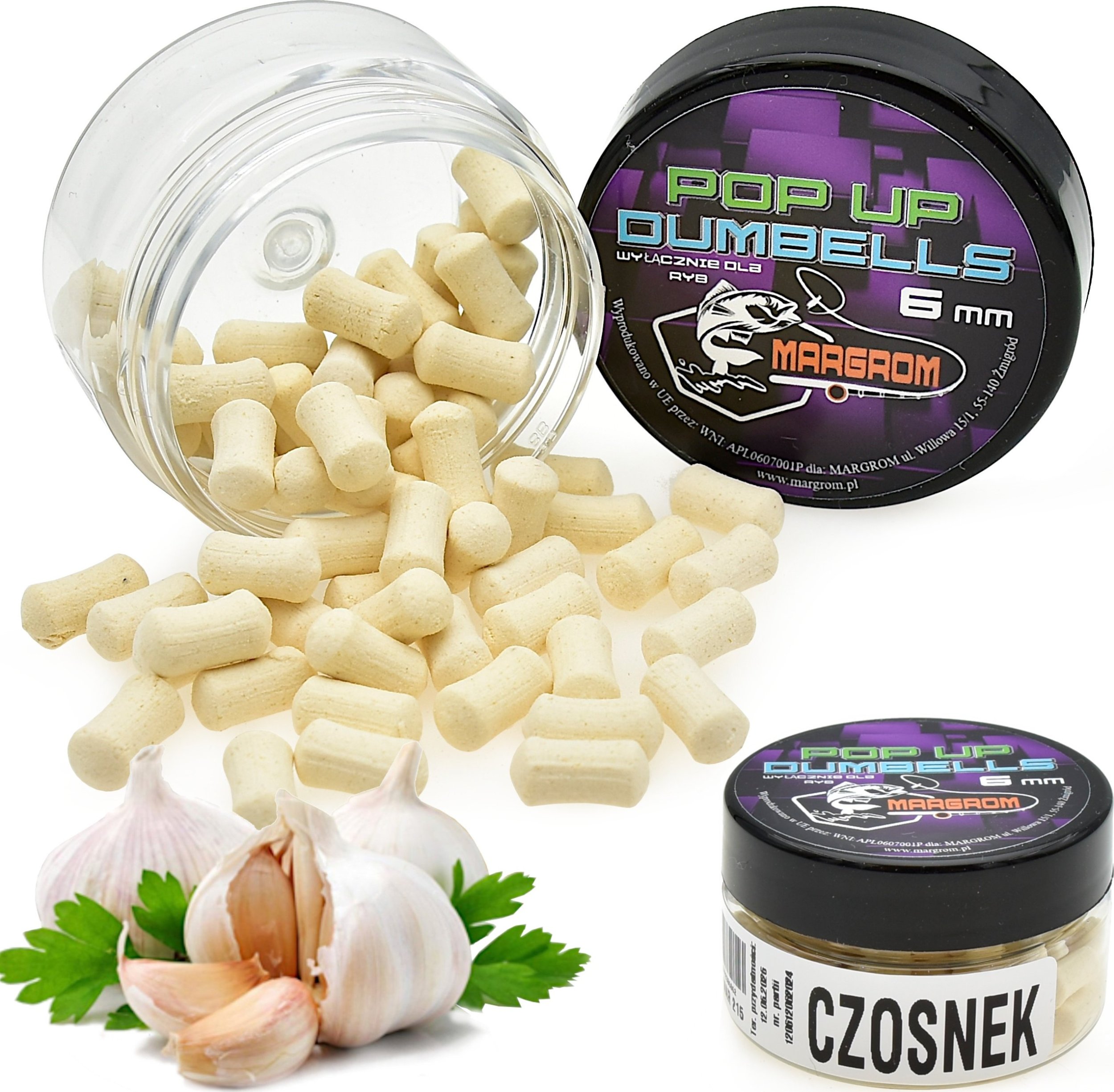 Margrom Dumbells POP UP 6 mm CZOSNEK przynęta Method Feeder