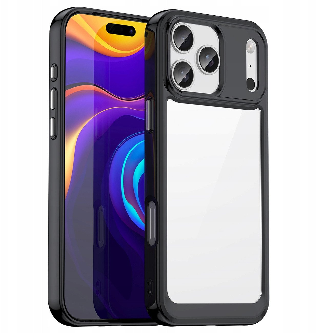 Etui Outer Space na iPhone 17 Pro Max - czarne przezroczyste