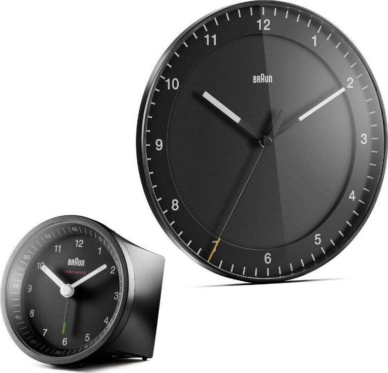 Braun Zestaw radiowy zegar i budzik Braun BC17B-RC i BC07BK-RC