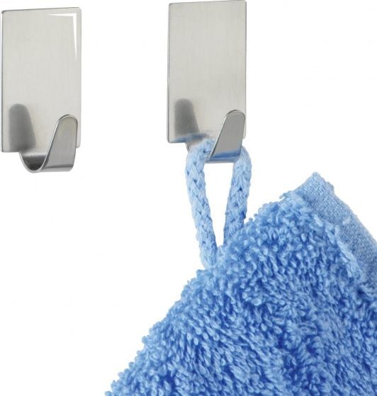 Wenko hak ścienny 3,4 cm stal nierdzewna srebrna 4 sztuki