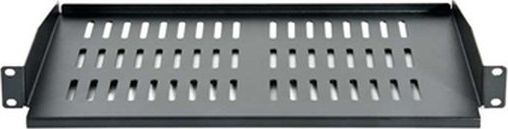 2lan Półka 19" 1U Czarna (ARABF1U10R)