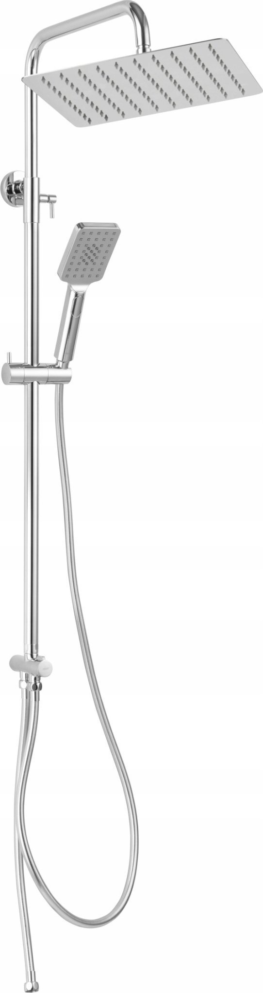 Zestaw prysznicowy Ferro NP48 WIZARD SQUARE PRO ZESTAW NATRYSKOWY Z DESZCZOWNIĄ, CHROM // N.00.WIZARD-SQUARE-PRO-CHROM