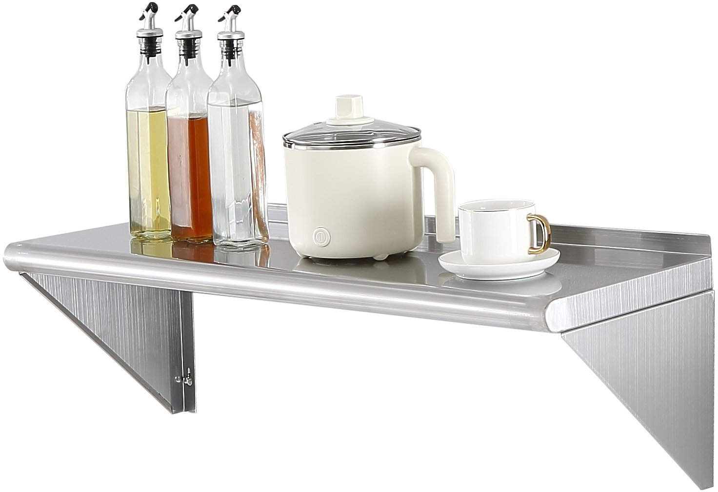 Półka ścienna 30x91 cm stal nierdzewna 113 kg - do kuchni baru hotelu