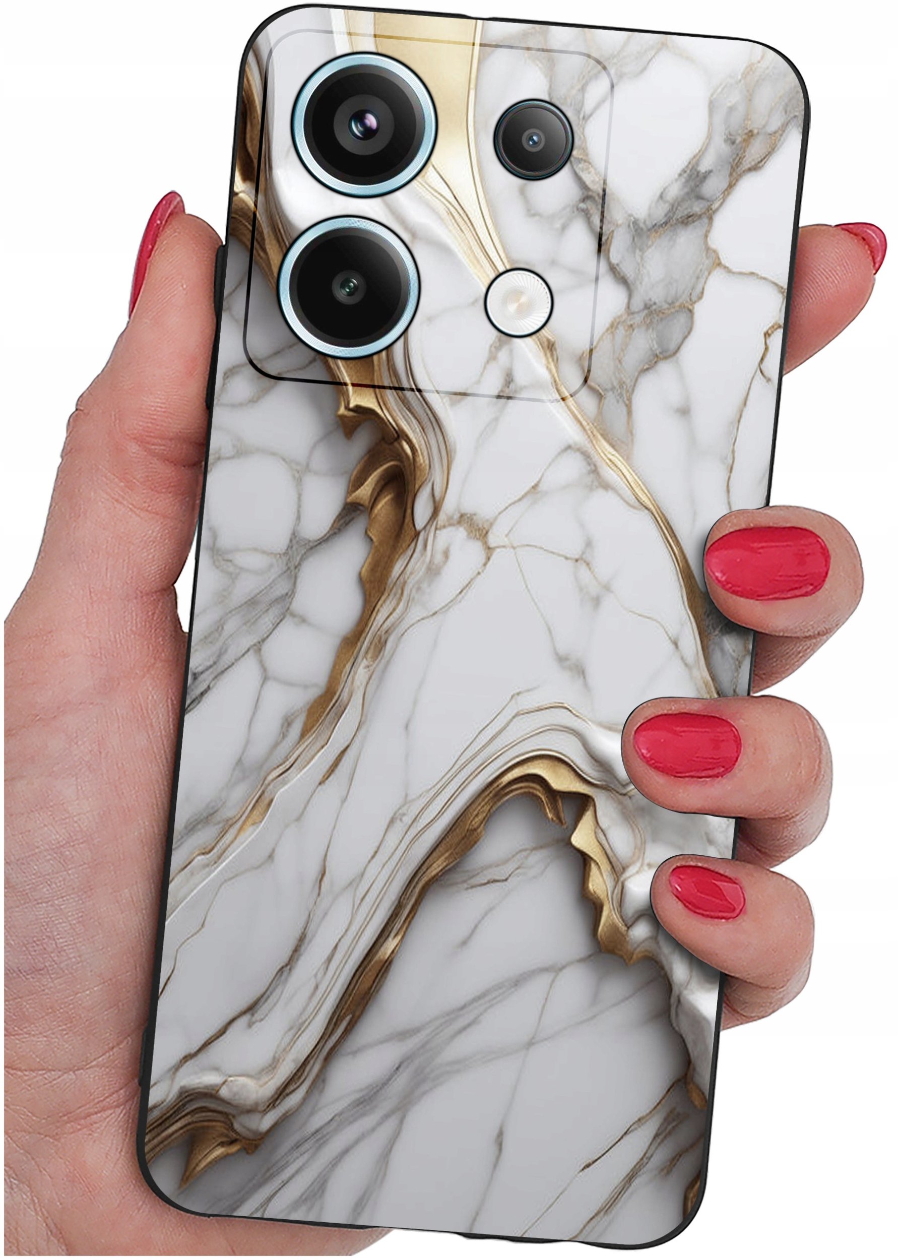 ETUI do Xiaomi Redmi Note 13 Pro 5G WZORY |SILIKONOWE MATT CASE +SZKŁO 9H