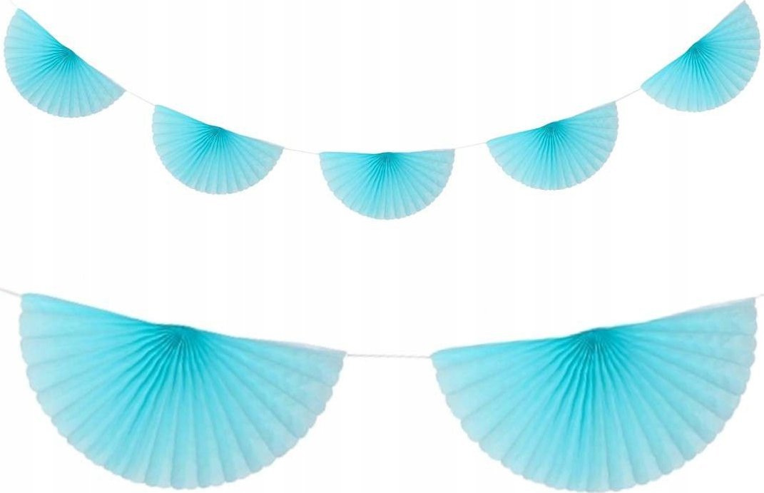 GoDan Girlanda PB&C Wachlarze, błękitna, 300 cm QT-GWAB