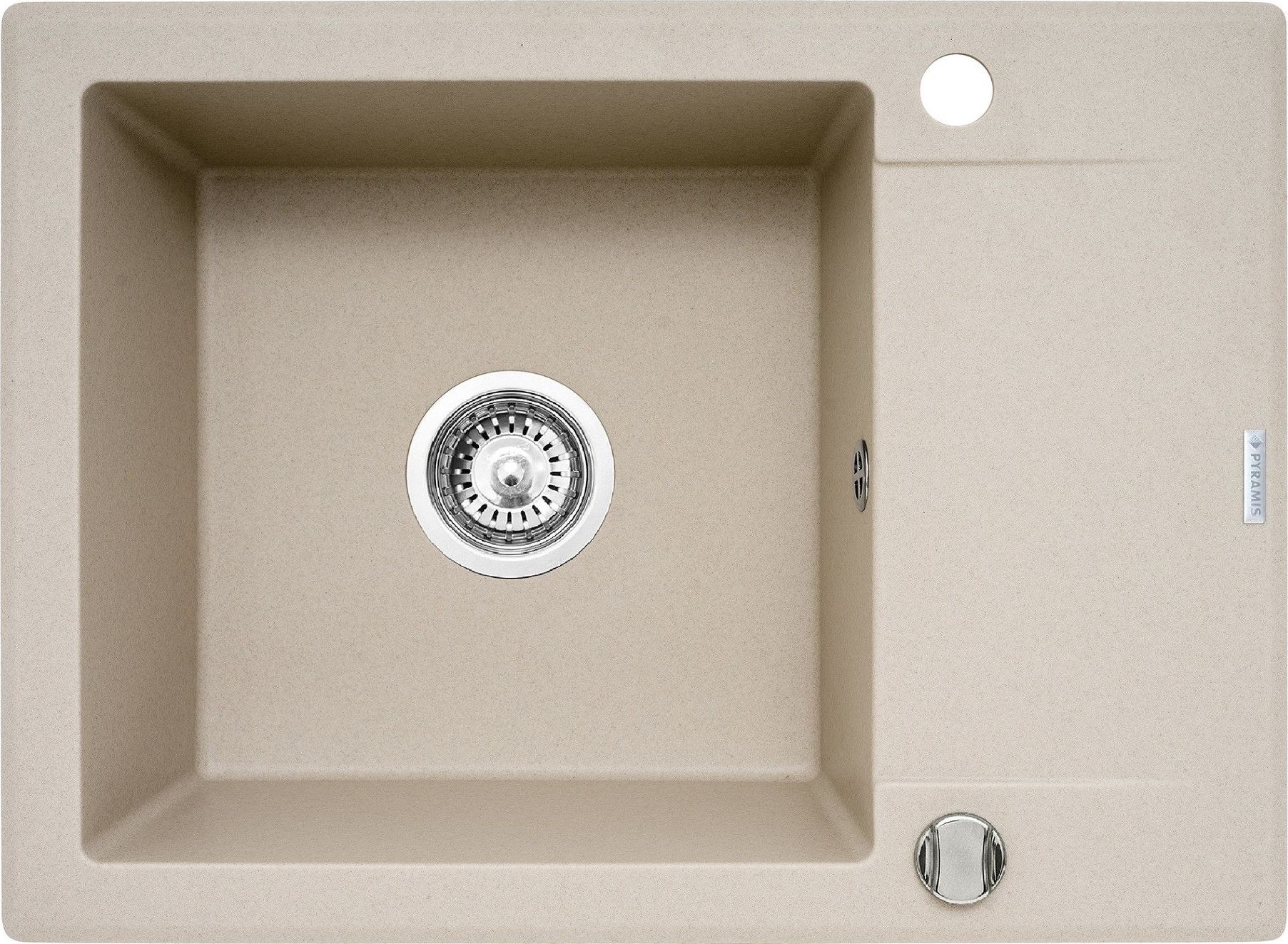 Zlewozmywak Pyramis Zlewozmywak Pyramis KORFU 62x46 1B 1D beż 070060401