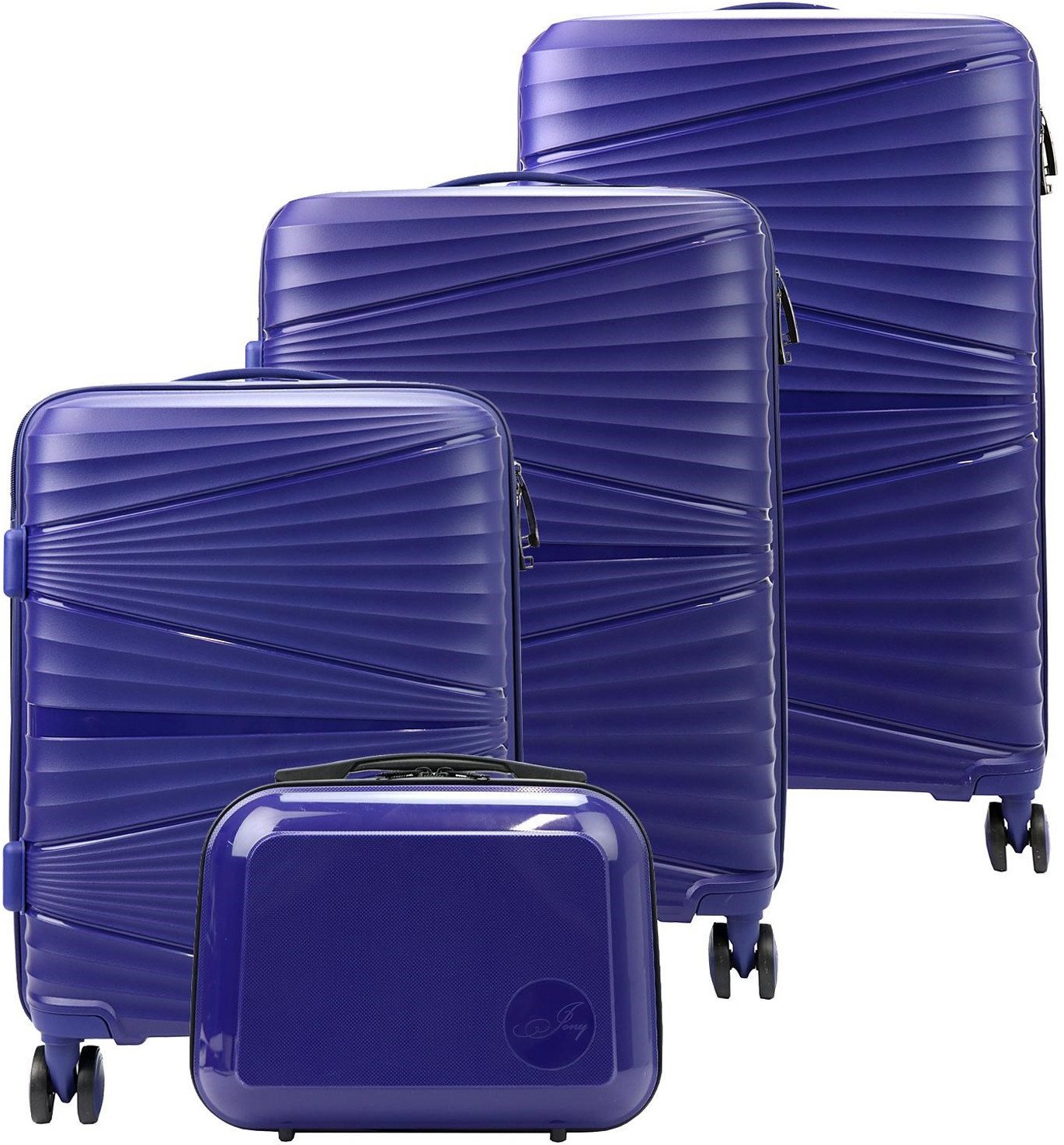 Jony Zestaw walizek Z04 x4 Z granatowe