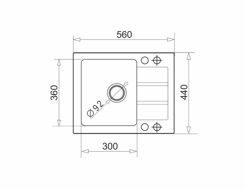 Pyramis Zlew. SPARTA MINI (56x44) 1B 1D volcano + Bateria LUNGO