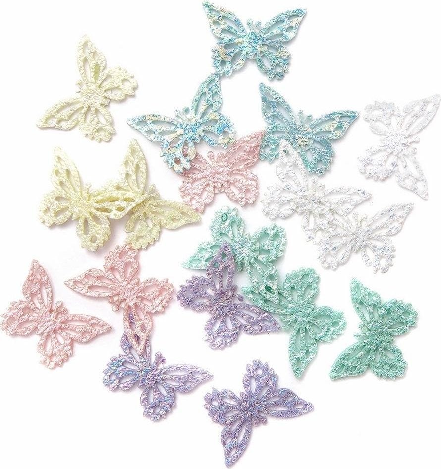 Naklejki filcowe opalizujące motyle 18szt