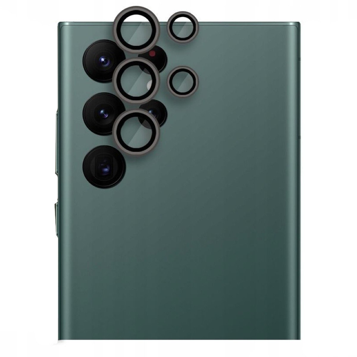 Szkło na aparat Samsung Supero Camring do Galaxy S23 Ultra, czarne