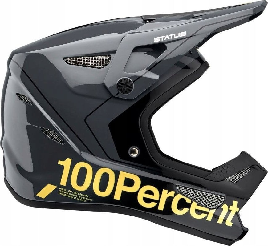 100% Kask full face juniorski 100% STATUS DH/BMX Helmet Carby Charcoal roz. L (51-52 cm) (NEW)