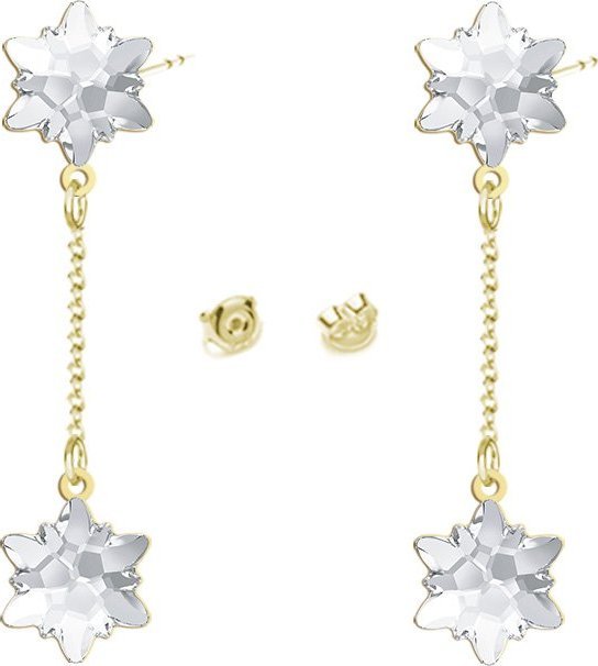 Radziszewska Jewellery Kolczyki Pozłacane Płatki Śniegu Boże Narodzenie