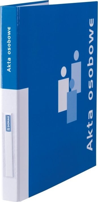 Segregator Donau Segregator ringowy DONAU do akt osobowych, tekturowy, A4/2R/20mm, przek. A-E, niebieski