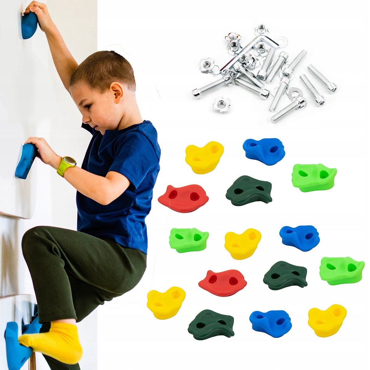 Zestaw Kamieni Do Wspinaczki 15 szt. + śruby