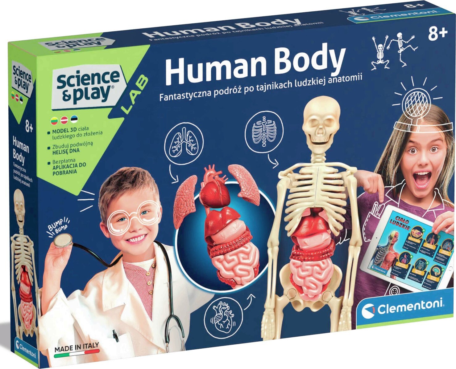 Clementoni Eksperimentų rinkinys Clementoni Žmogaus kūnas