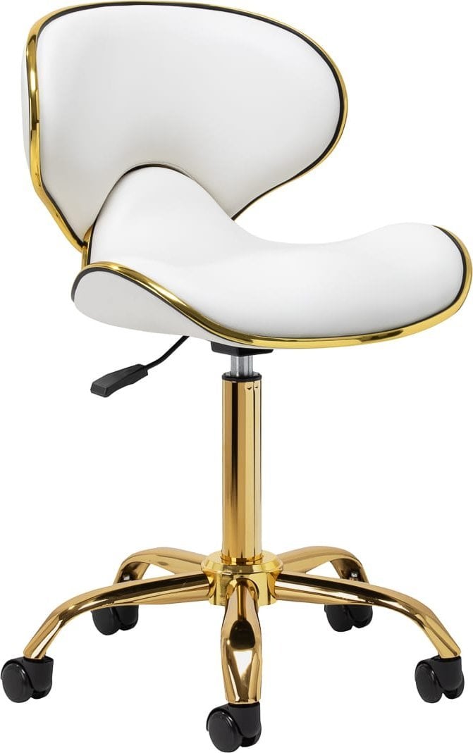 Gabbiano taboret kosmetyczny Q-4599G Złoto Biały