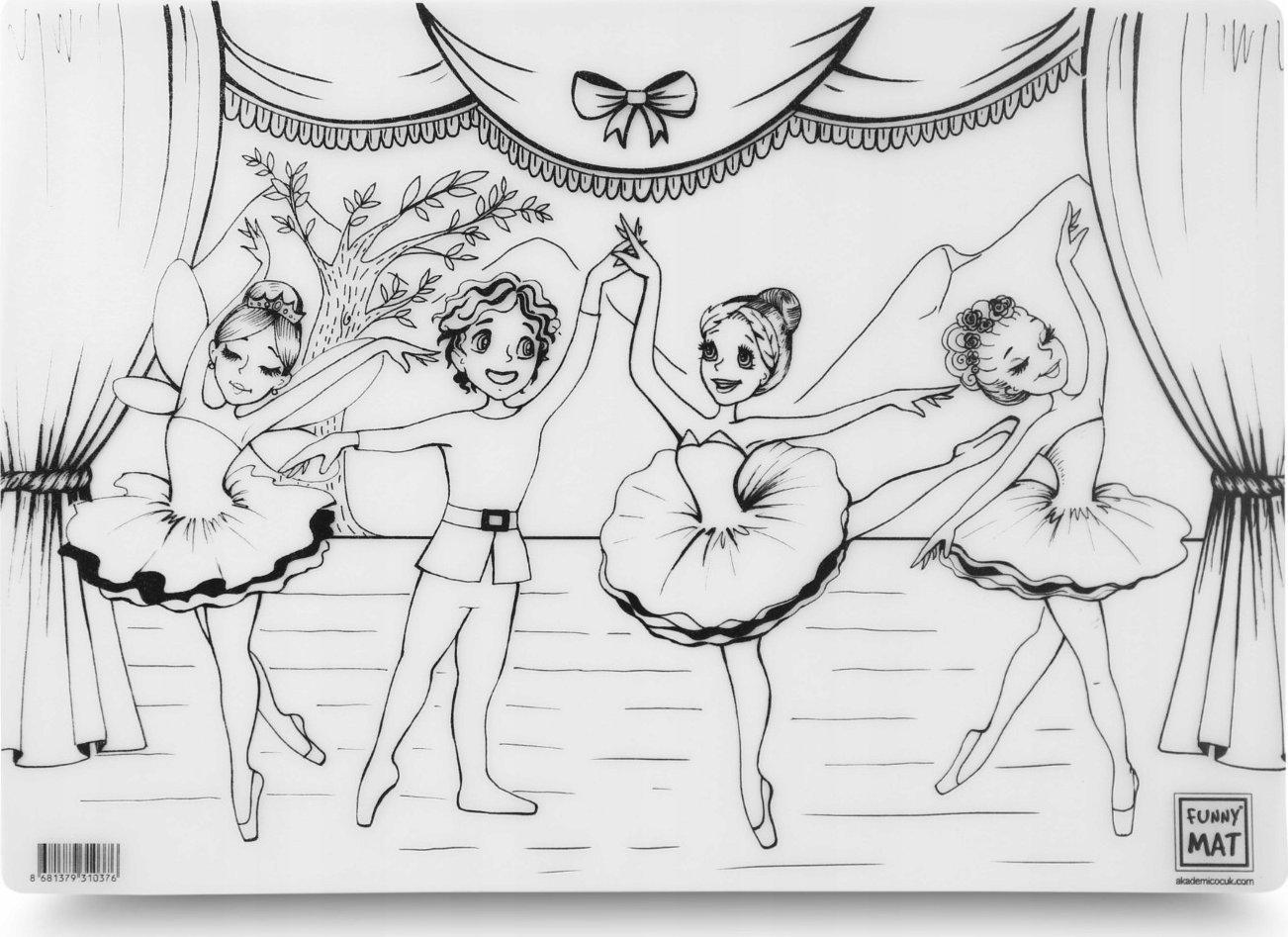 vidaXL Mata transparentna Tancerze Funny Mat STRIGO